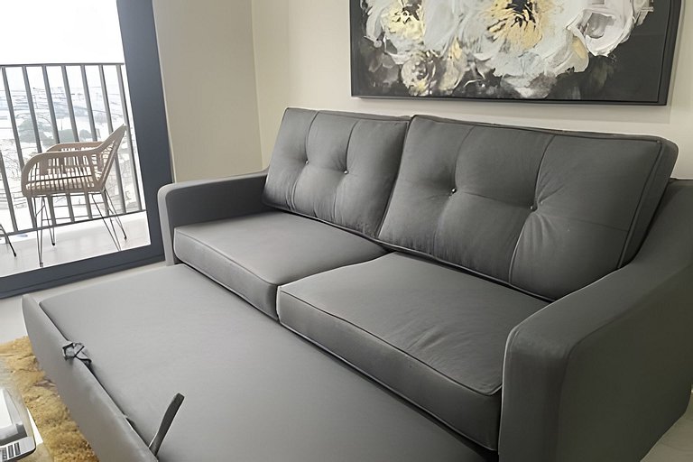 Hermoso Apto nuevo, BBQ, AC, Arena Mty, 2BR