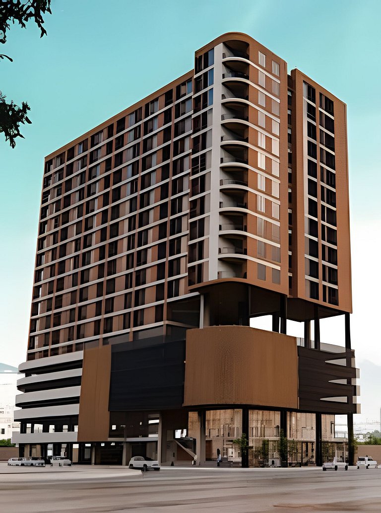 Hermoso Apto nuevo, BBQ, AC, Arena Mty, 2BR