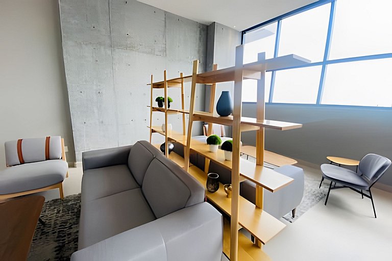 Hermoso Apto nuevo, BBQ, AC, Arena Mty, 2BR