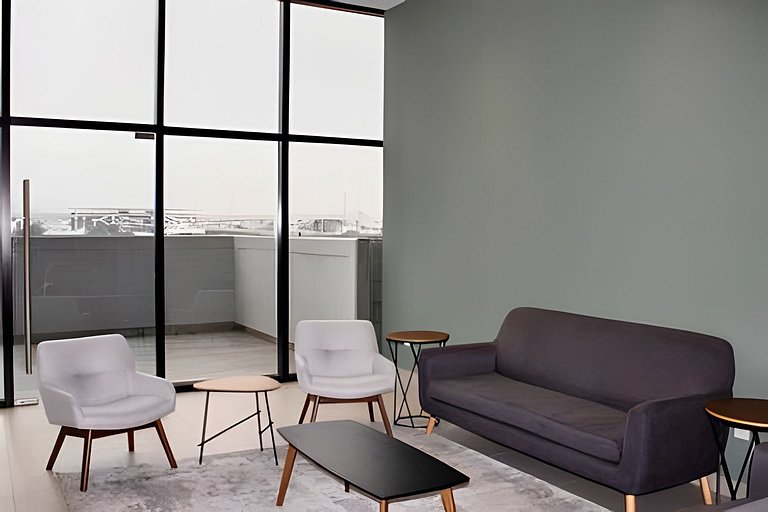 Lujoso Apt/Frente Arena Mty/Terraza/Parking/6Pax