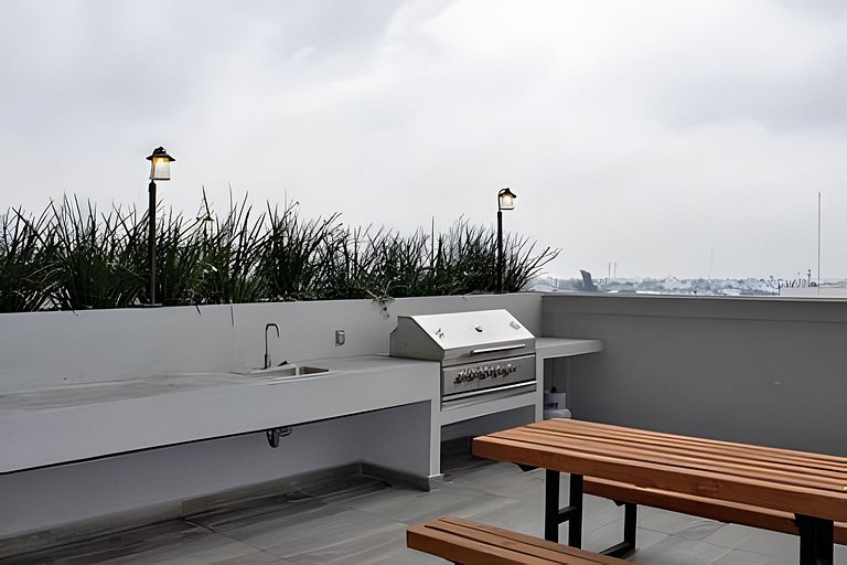 Lujoso Apt/Frente Arena Mty/Terraza/Parking/6Pax