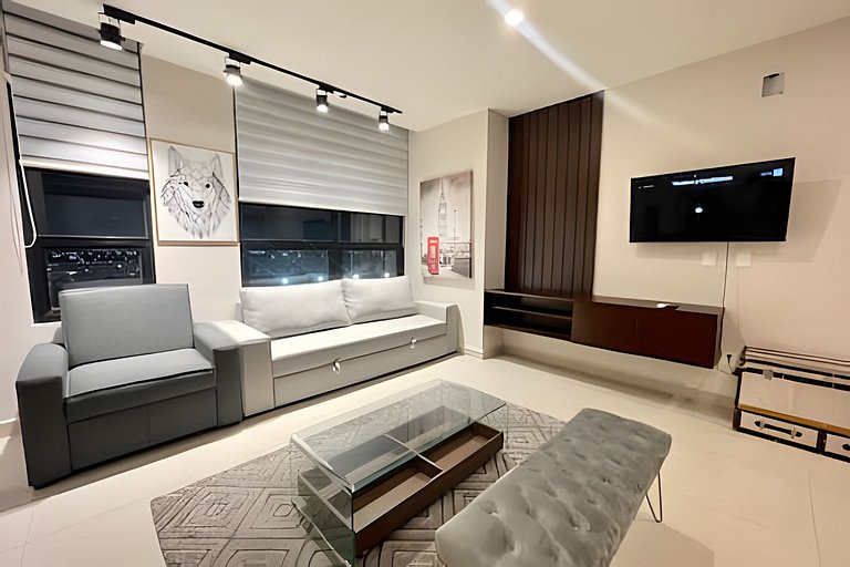 Sofisticado APT/Parking/Co-Work/Gym/BBQ/WiFi/MTY
