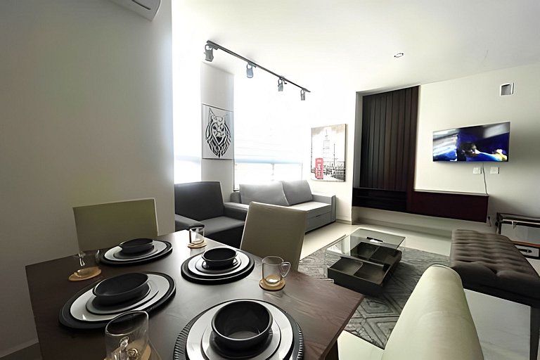 Sofisticado APT/Parking/Co-Work/Gym/BBQ/WiFi/MTY