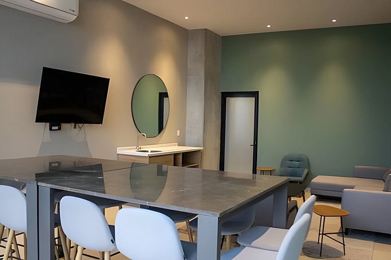 Sofisticado APT/Parking/Co-Work/Gym/BBQ/WiFi/MTY
