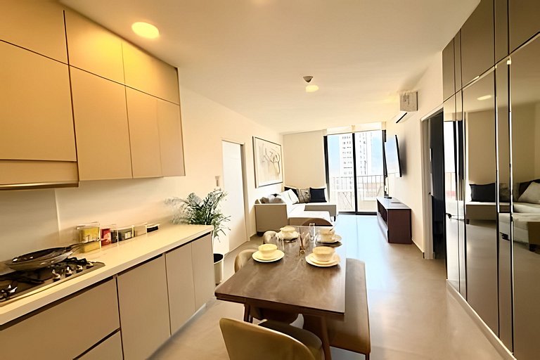 Lujo, vista y ubicación perfecta 2BR/5Px