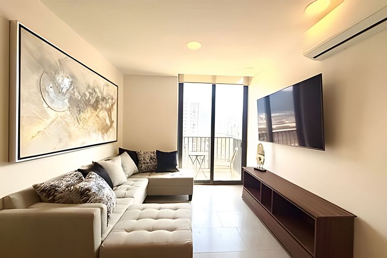 Lujo, vista y ubicación perfecta 2BR/5Px