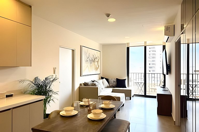 Lujo, vista y ubicación perfecta 2BR/5Px